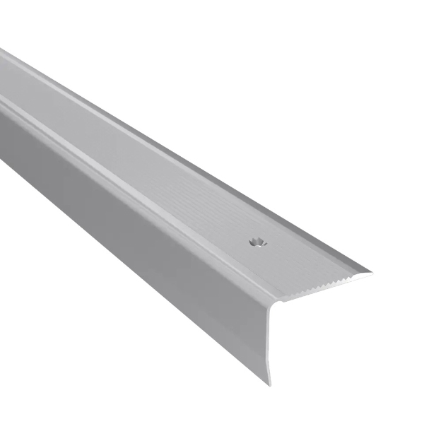 Anodised 40mm x 30mm Non Slip Screw Fix Aluminium Stair Tread Nosing Trim