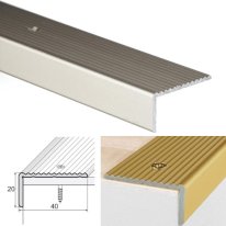 Anodised Aluminium Non Slip Stair Nosing Edge Trim