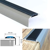 Aluminium Anodised Stair Nosing Edge Trim Step Nose Edging Nosing