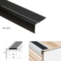 Anodised Aluminium Stairs Nosing Edge Trim With Anti-Slip Tape