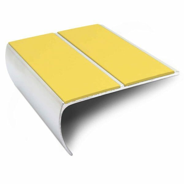 Commercial Stair Nosing 87mm x 40mm  Aluminium Edge Trim With Anti Slip Pvc Insert
