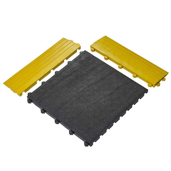 Anti-Slip Durable Loose Lay Rubber Tile with Accessories 