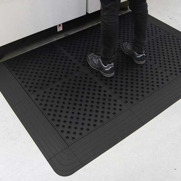 Anti-Slip Durable Loose Lay Rubber Tile with Accessories 