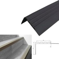 Anti Slip Stair Nosing 30mm x 27mm Rubber Angle Step Edge Bullnose Stair Nosing
