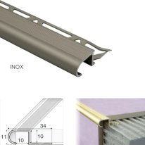 Anti-Slip Stair Nosing Edge Trim Step Edging For Tiles 34mm x 11mm