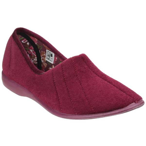 Audrey Floral Lined Velour Slippers