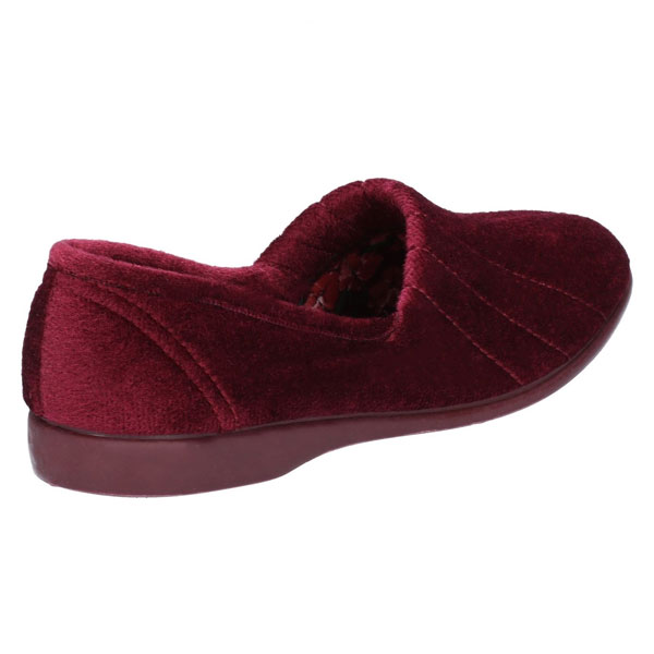Audrey Ladies Velour Floral Print Slippers