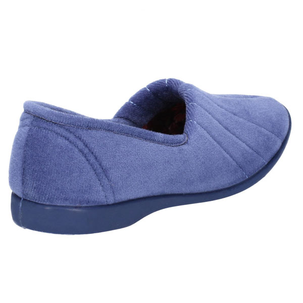 Audrey Ladies Velour Floral Print Slippers