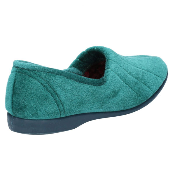 Audrey Ladies Velour Floral Print Slippers