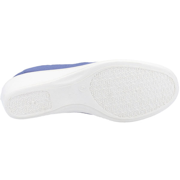 Bessie Twin Gusset Canvas Slip On Shoe