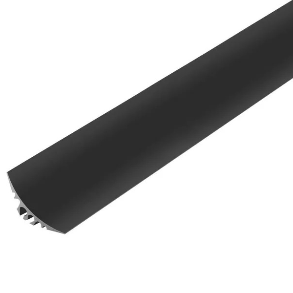 Black Vinyl Plastic Soft Flooring Cove Former/Wall Coving - 2 Metre Long