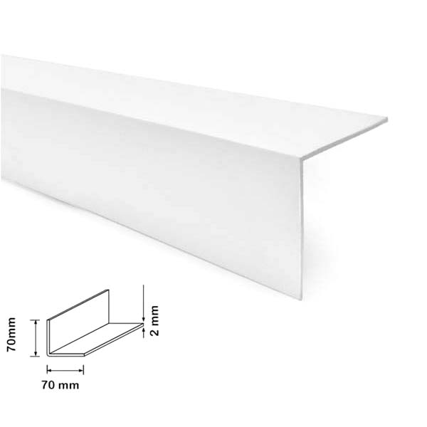 White Plastic PVC Corner 90 Degree Angle Trim 1m Long 