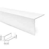 White Plastic PVC Corner 90 Degree Angle Trim 1m Long 