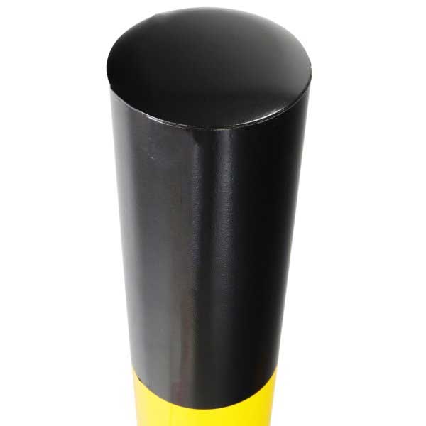 Black/Yellow Round Parking Barriers for Commercial or Private Use