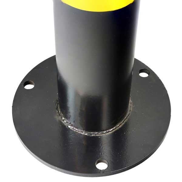Black/Yellow Round Parking Barriers for Commercial or Private Use
