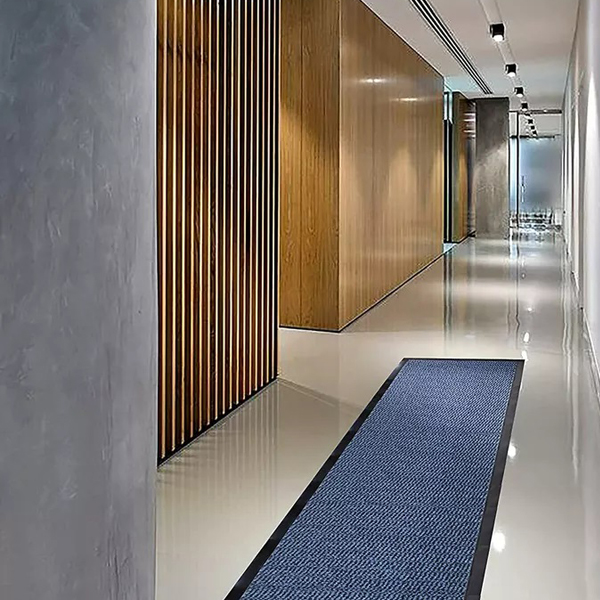 Non Slip Blue/Black Hard Wearing Rubber Barrier Mats For Indoor And Outdoor