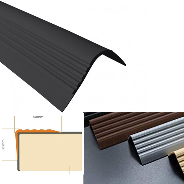 Bullnose Self Adhesive Stair Nosing 40mm x 25mm Rubber Angle Step Edge