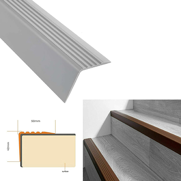 Bullnose Stair Nosing 50mm x 42mm Non Slip Rubber Angle Step Edge