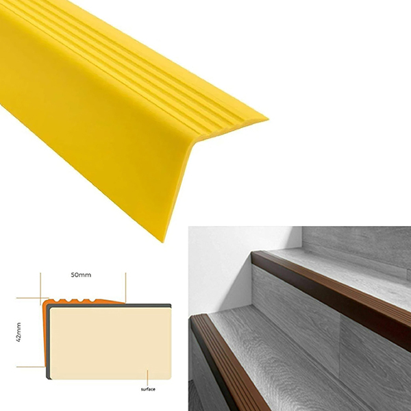 Bullnose Stair Nosing 50mm x 42mm Non Slip Rubber Angle Step Edge