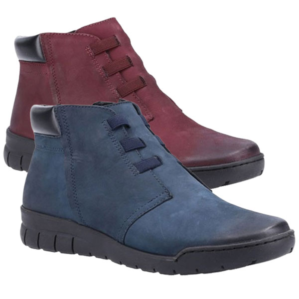 Carmen Leather Zip Ankle Boot for Women
