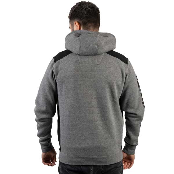 CAT Heather Grey Logo Panel Hooded Sweatshirt