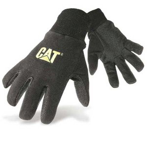 Caterpillar Jersey Dotted Gloves with PVC Grip