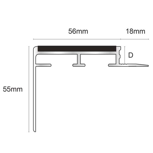 Ceramic Tile-In Stair Nosing 10mm Heavy Duty Non Slip