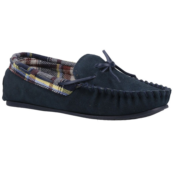 Chatsworth Suede Moccasin Style Slippers