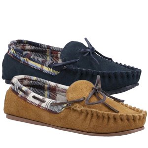 Chatsworth Suede Moccasin Style Slippers