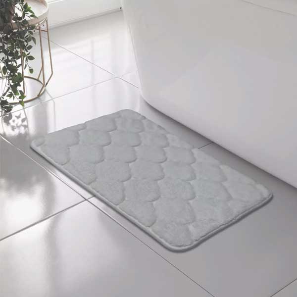 Classic Shell Greek Non Slip Memory Foam Bathroom Mat Rug
