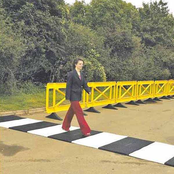 Clear Path Oxford Plastic Temporary Pedestrian Crossing Mat