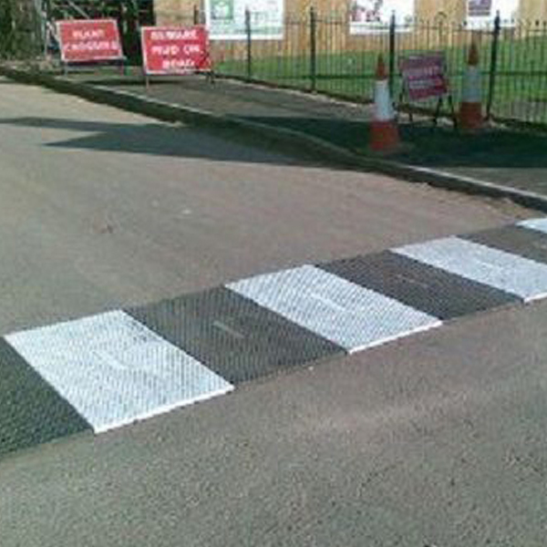 Clear Path Oxford Plastic Temporary Pedestrian Crossing Mat