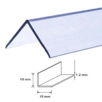Clear Wall Protector Plastic PVC Corner 90 Degree Angle Trim Moulding 2.44m Long