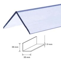 Clear Wall Protector Plastic PVC Corner 90 Degree Angle Trim Moulding 2.44m Long
