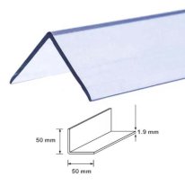 Clear Wall Protector Plastic PVC Corner 90 Degree Angle Trim Moulding 2.44m Long