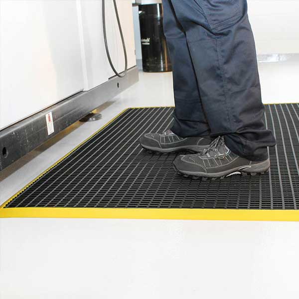 Anti-Fatigue Vinyl Workstation Mat with Drainage Holes