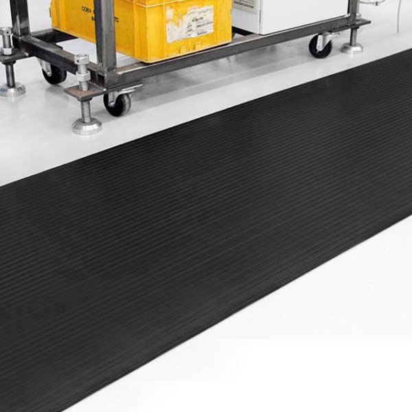 Multi-Purpose Natural Rubber Ribbed Runner Mat 
