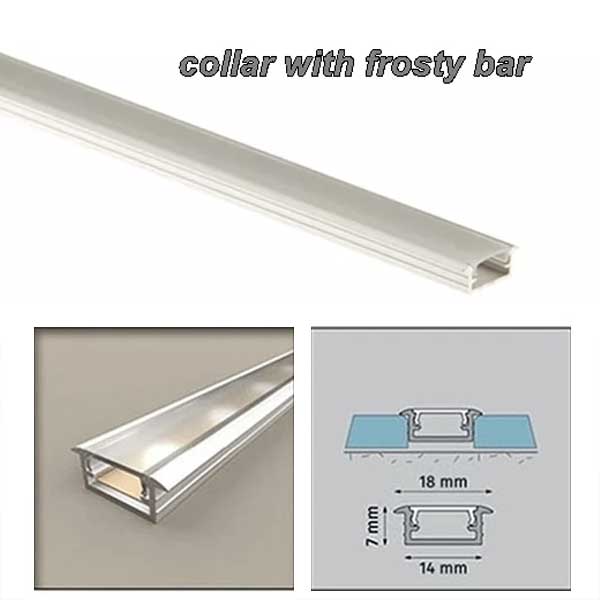 Aluminium PVC Collar Channel for LED Light Profile Edge Trim