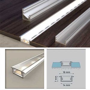 Aluminium PVC Collar Channel for LED Light Profile Edge Trim
