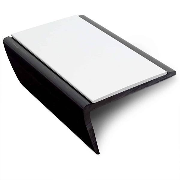 Commercial Stair Nosing 56 x 32.5mm With Non Slip PVC Insert Slimline Hard Nose