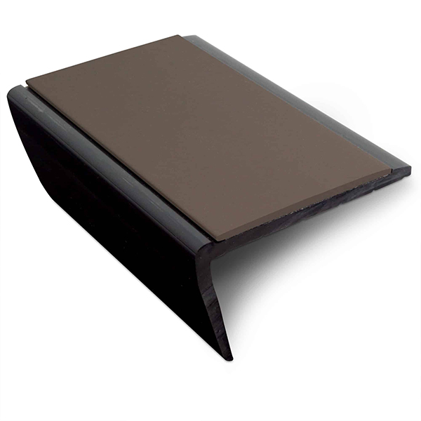 Commercial Stair Nosing 56 x 32.5mm With Non Slip PVC Insert Slimline Hard Nose