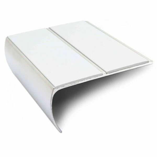 Commercial Stair Nosing 87mm x 40mm  Aluminium Edge Trim With Anti Slip Pvc Insert