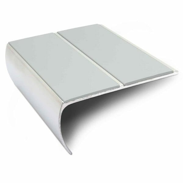 Commercial Stair Nosing 87mm x 40mm  Aluminium Edge Trim With Anti Slip Pvc Insert