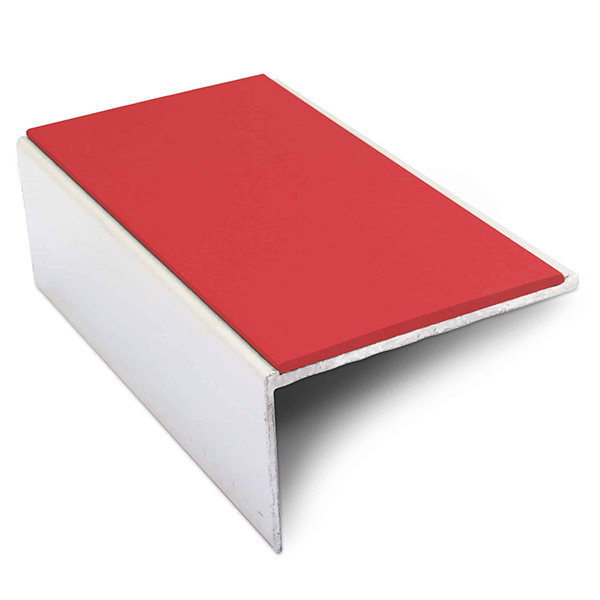Commercial Stair Nosing Edge Trim 56mm x 32mm With Non Slip Pvc Insert Aluminium
