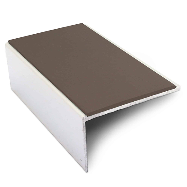 Commercial Stair Nosing Edge Trim 56mm x 32mm With Non Slip Pvc Insert Aluminium