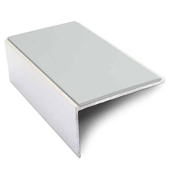Commercial Stair Nosing Edge Trim 56mm x 32mm With Non Slip Pvc Insert Aluminium
