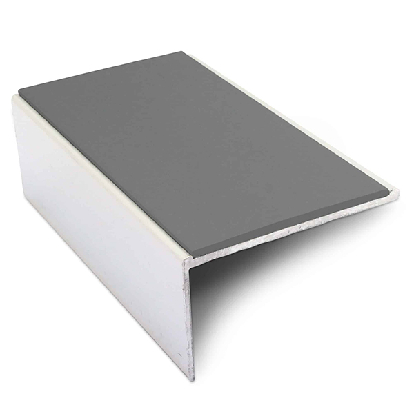 Commercial Stair Nosing Edge Trim 56mm x 32mm With Non Slip Pvc Insert Aluminium