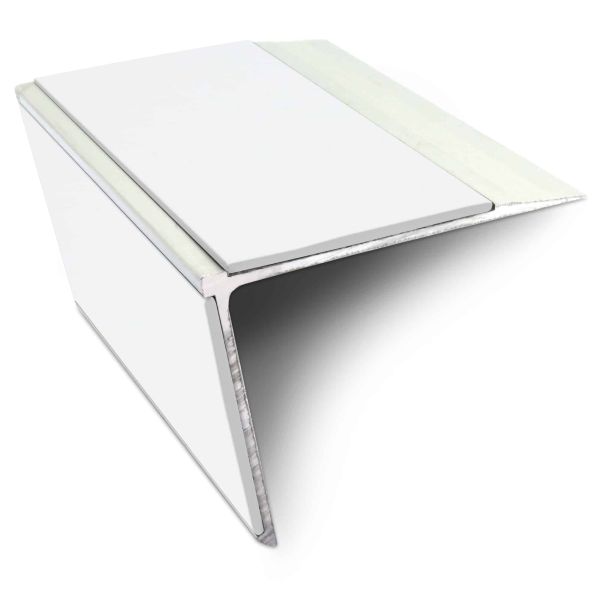 Commercial Stair Nosing Edge Trim 75mm x 58mm With Non Slip Pvc Insert Aluminium