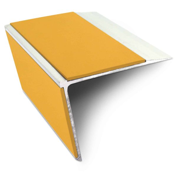 Commercial Stair Nosing Edge Trim 75mm x 58mm With Non Slip Pvc Insert Aluminium