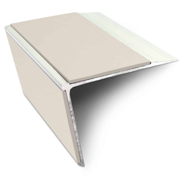 Commercial Stair Nosing Edge Trim 75mm x 58mm With Non Slip Pvc Insert Aluminium